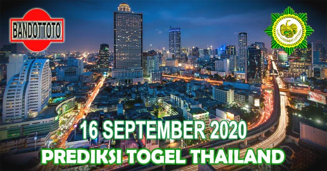 Prediksi Togel Thailand Hari Ini 16 September 2020